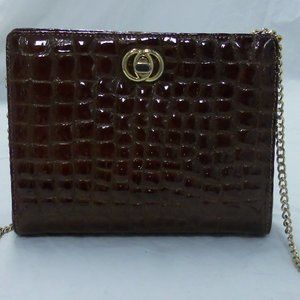 VTG Croc Embossed Holt Renfrew Canada Leather Bag